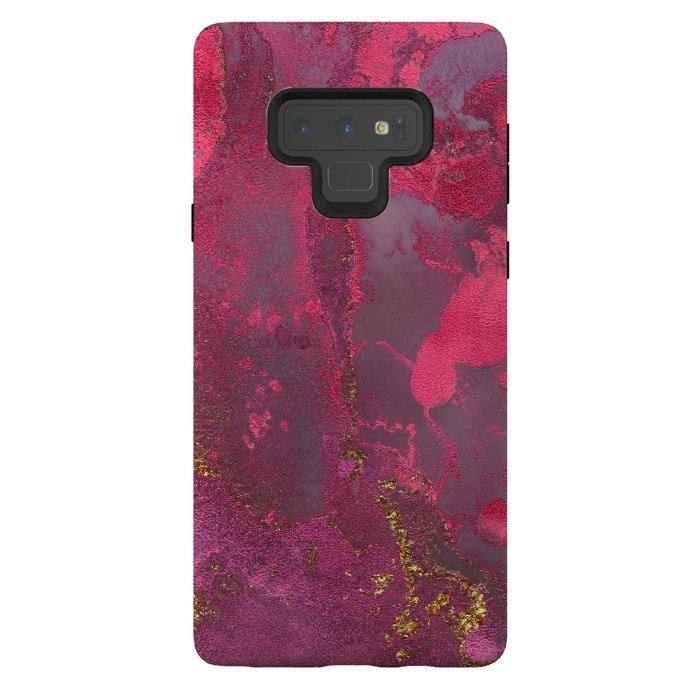 Galaxy Note 9 StrongFit Pink Gold Marble by  Utart
