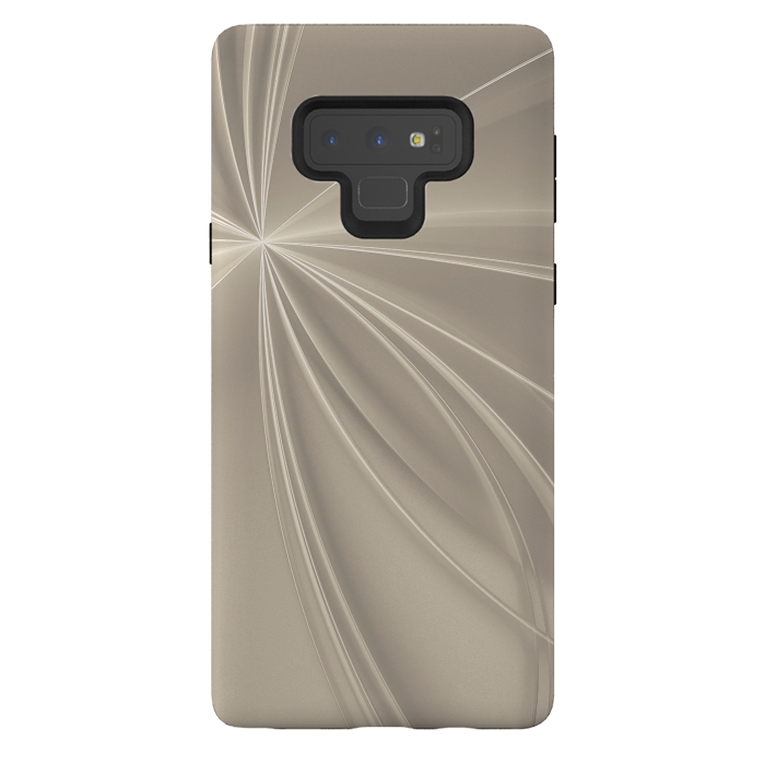Galaxy Note 9 StrongFit Shining Rays In Soft Gold by Andrea Haase