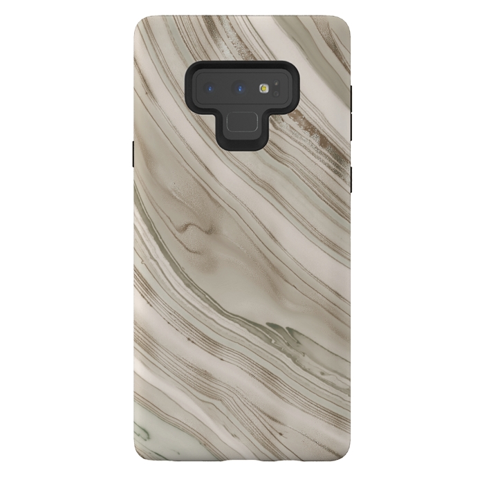 Galaxy Note 9 StrongFit Greige Faux Marble Elegance 2 by Andrea Haase