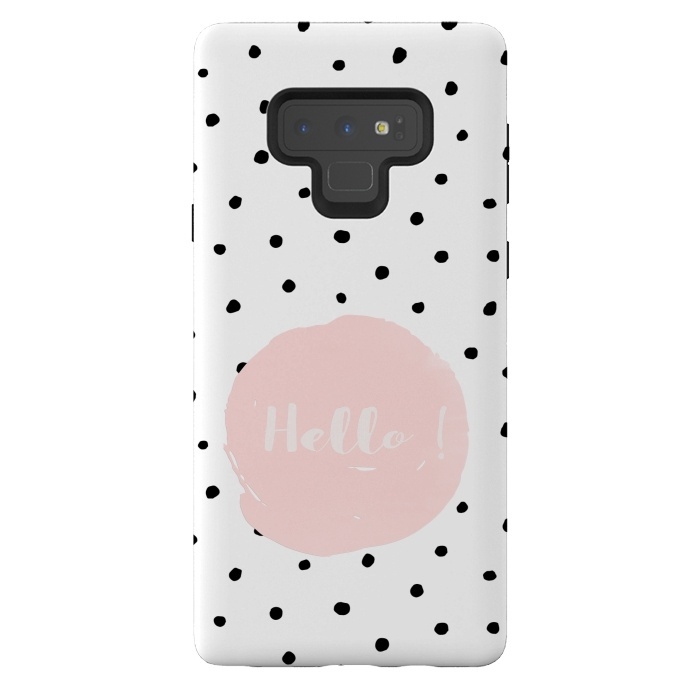 Galaxy Note 9 StrongFit Hello on polka dots  by  Utart