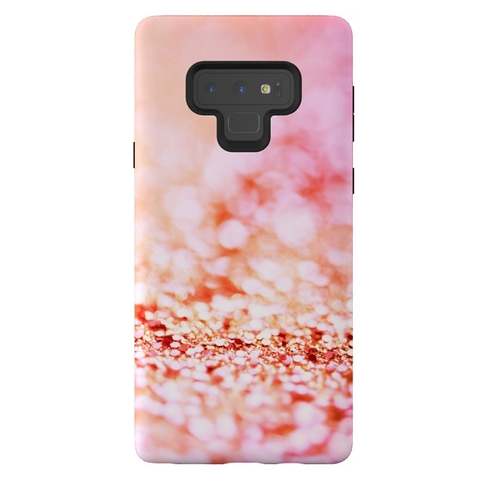 Galaxy Note 9 StrongFit Sunny pink faux glitter by  Utart