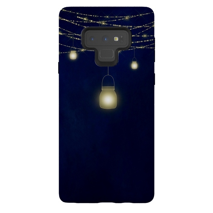 Galaxy Note 9 StrongFit Sparkling Light Jars at night by  Utart