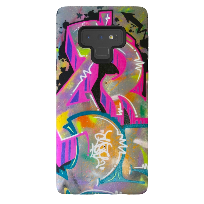 Galaxy Note 9 StrongFit Colorful Grafitti Tag by Andrea Haase