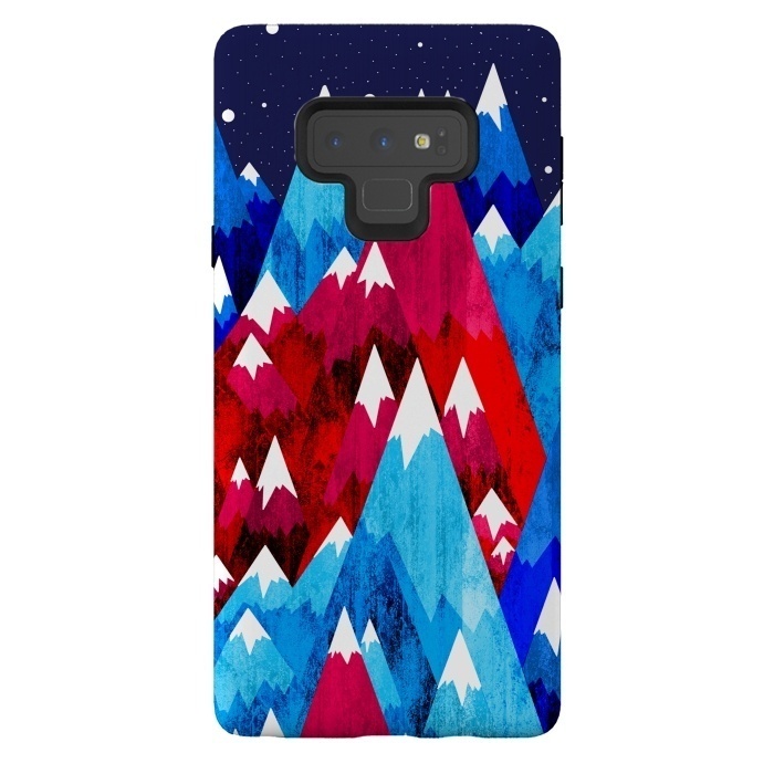 Galaxy Note 9 StrongFit Blue Peak Mountains by Steve Wade (Swade)