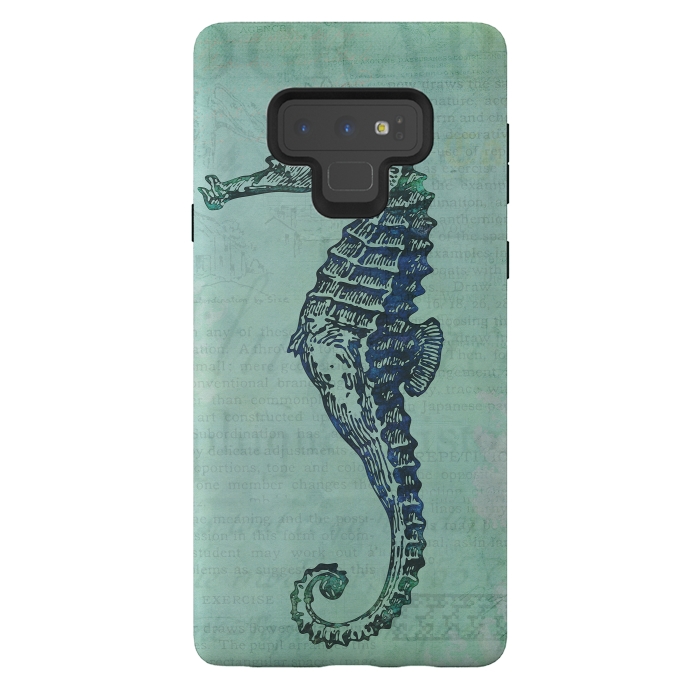 Galaxy Note 9 StrongFit Vintage Seahorse 2 by Andrea Haase
