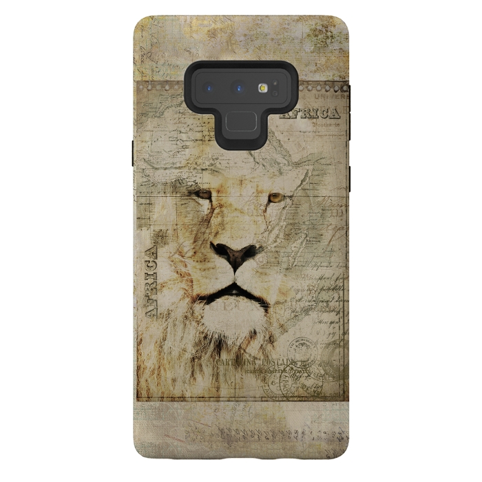 Galaxy Note 9 StrongFit Lion King Of Africa Collage by Andrea Haase
