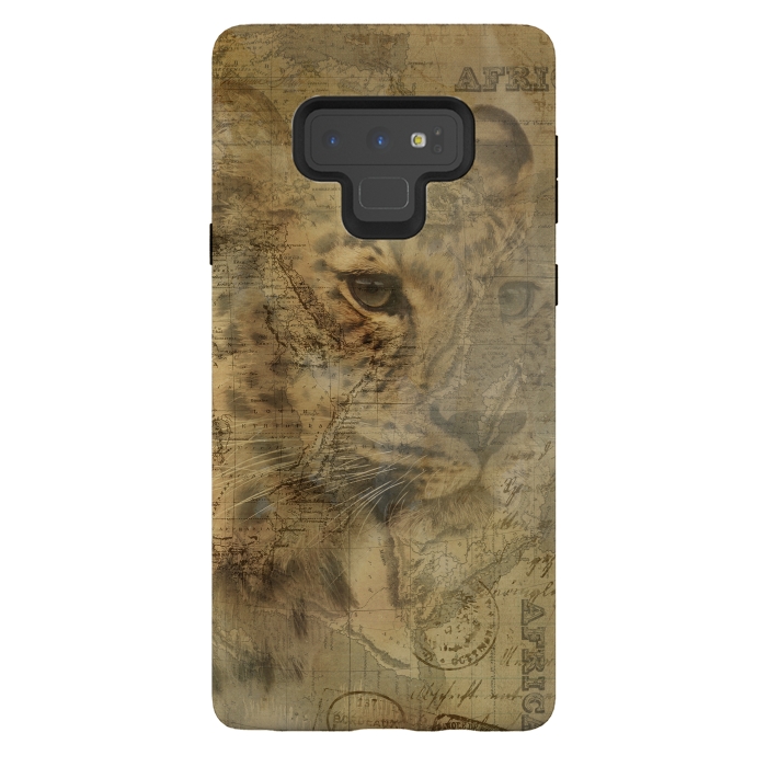 Galaxy Note 9 StrongFit Cheetah Vintage Style by Andrea Haase