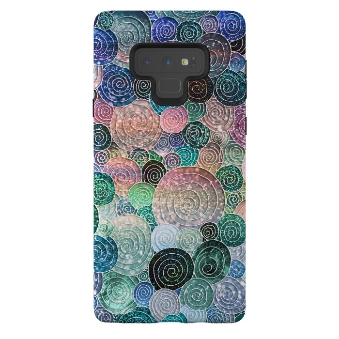 Galaxy Note 9 StrongFit Multicolor Trendy Dots and Circles  by  Utart