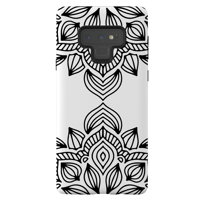 Galaxy Note 9 StrongFit black and white mandala by haroulita