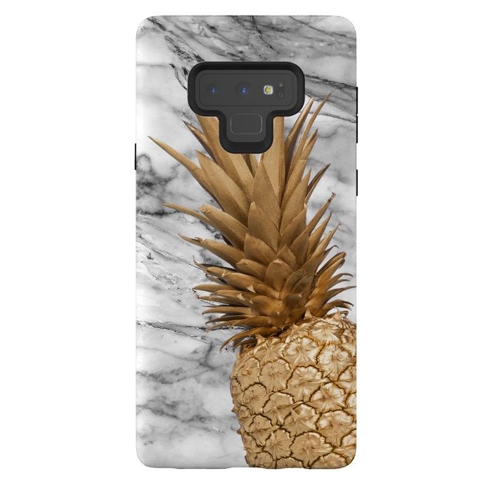 Galaxy Note 9 StrongFit Gold Pineapple on Marble by  Utart
