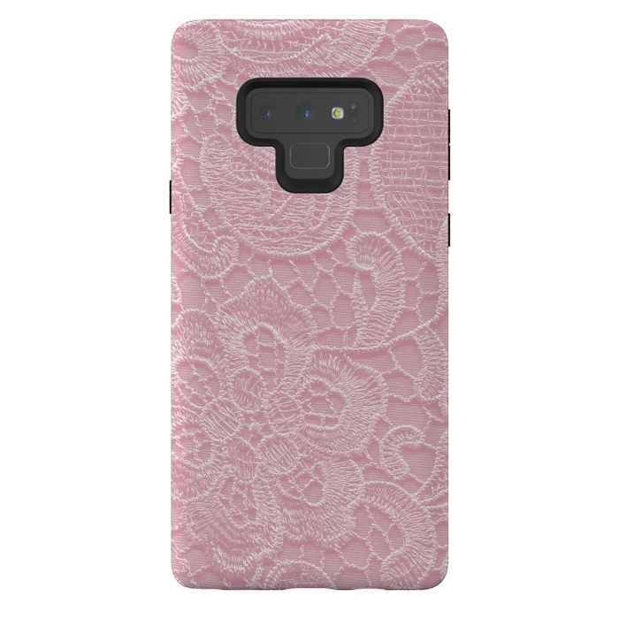 Galaxy Note 9 StrongFit Pink Lace by Andrea Haase