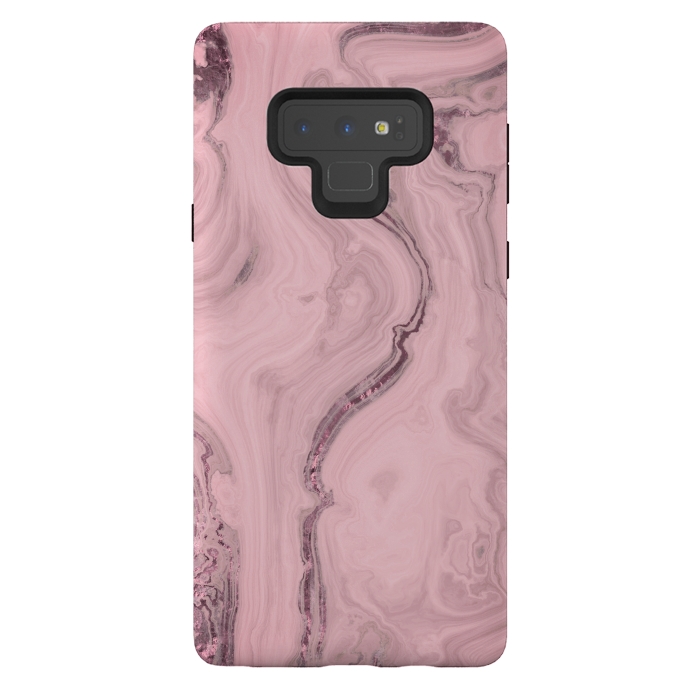 Galaxy Note 9 StrongFit Glamorous Marble Pink 2 by Andrea Haase