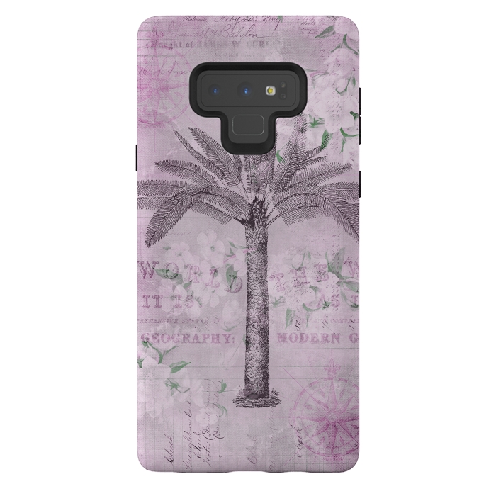 Galaxy Note 9 StrongFit Vintage Palm Tree Art by Andrea Haase