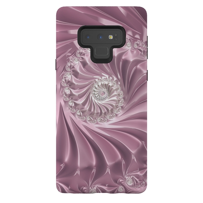 Galaxy Note 9 StrongFit Soft Pink Glamorous Fractal by Andrea Haase