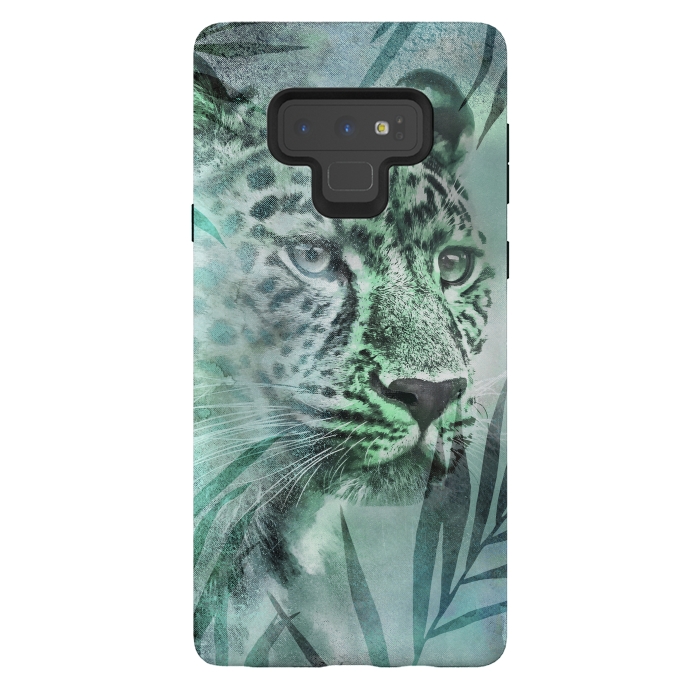 Galaxy Note 9 StrongFit Cheetah Green Jungle 2 by Andrea Haase