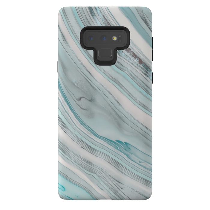 Galaxy Note 9 StrongFit Teal Marble Elegance 2 by Andrea Haase