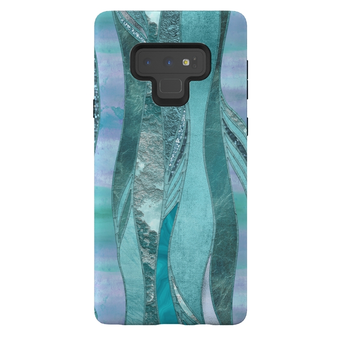 Galaxy Note 9 StrongFit Turquoise Green Glamour by Andrea Haase