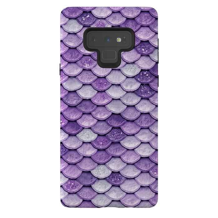 Galaxy Note 9 StrongFit Purple Metal Glitter Mermaid Scales by  Utart