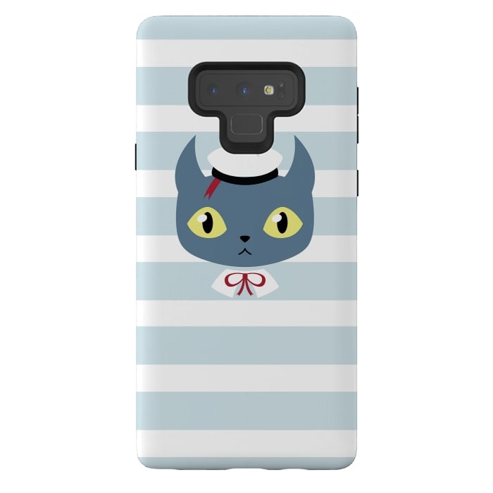 Galaxy Note 9 StrongFit Sailor cat by Laura Nagel