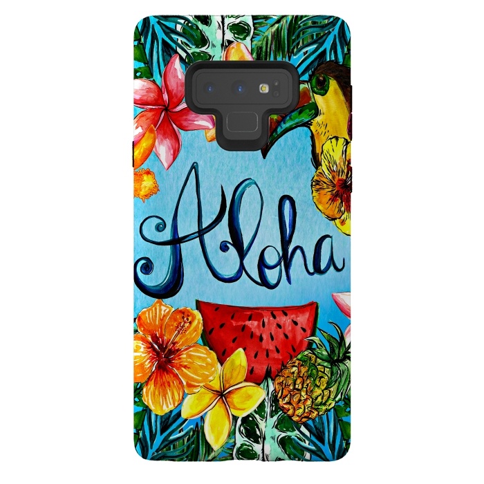 Galaxy Note 9 StrongFit Aloha Tropical Fruits by  Utart