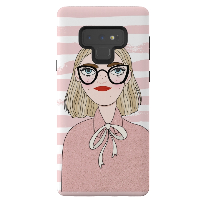 Galaxy Note 9 StrongFit Cute Pink Fashion Girl by DaDo ART