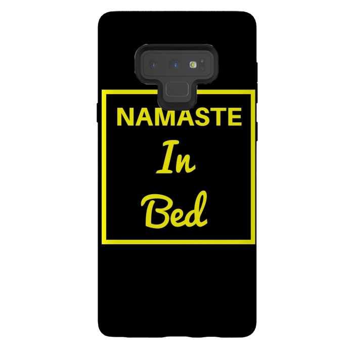 Galaxy Note 9 StrongFit namaste in bed yellow by MALLIKA