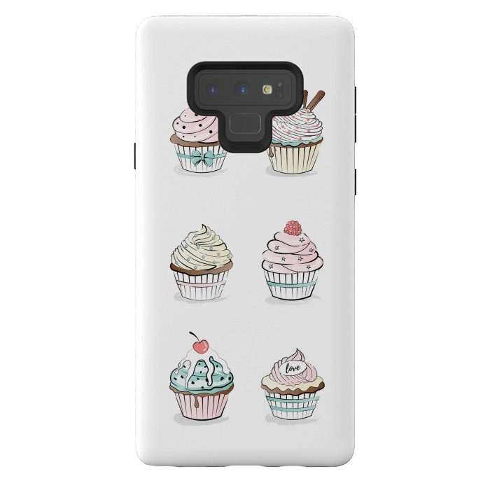 Galaxy Note 9 StrongFit Sweet Cupcakes by Martina