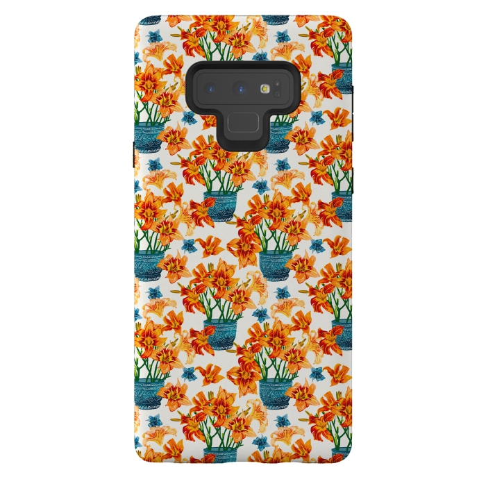 Galaxy Note 9 StrongFit Lily Blossom by Uma Prabhakar Gokhale