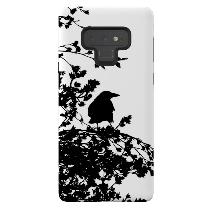 Galaxy Note 9 StrongFit Black And White Bird by Andrea Haase