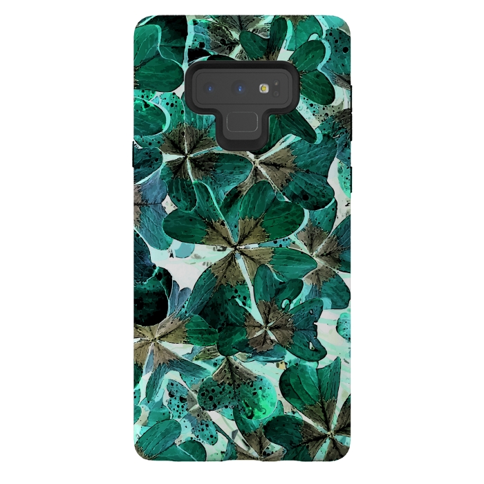 Galaxy Note 9 StrongFit Lucky Leaves v1 by Creativeaxle