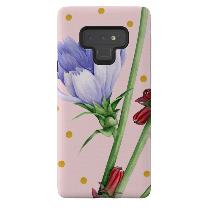 Galaxy Note 9 StrongFit Purple Chicory by Creativeaxle