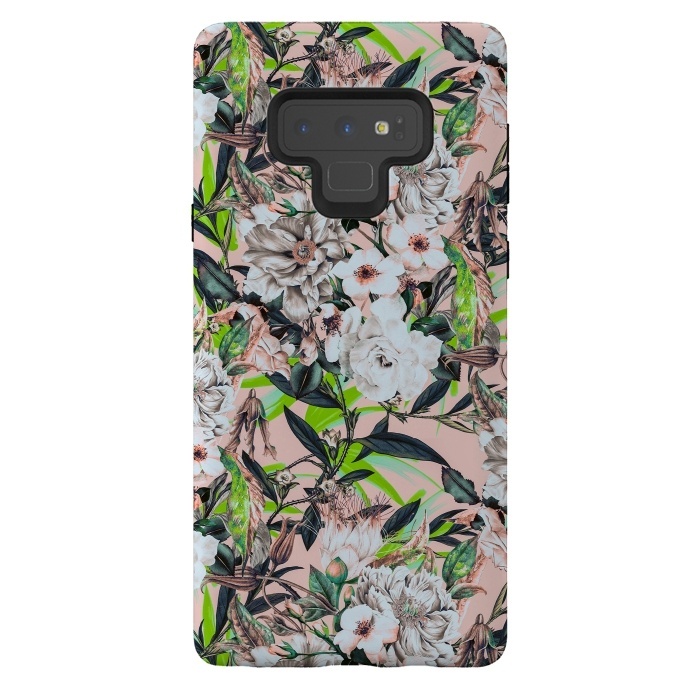 Galaxy Note 9 StrongFit Flowering bouquet pink by Mmartabc
