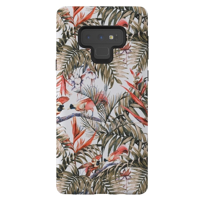 Galaxy Note 9 StrongFit Exotic birds in the jungle paradise II by Mmartabc