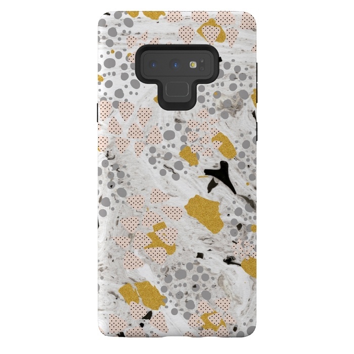 Galaxy Note 9 StrongFit Abstract shapes of textures and marble by Mmartabc