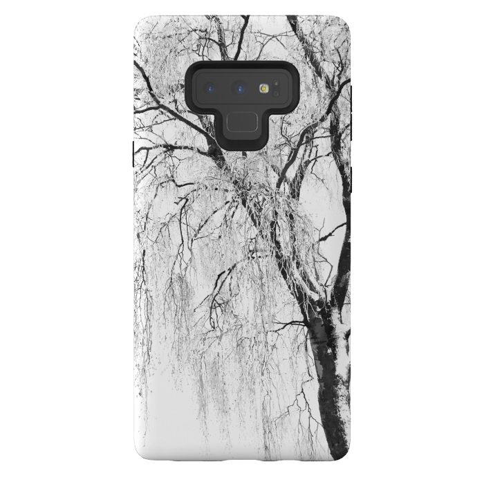 Galaxy Note 9 StrongFit White Snow Tree by Alemi