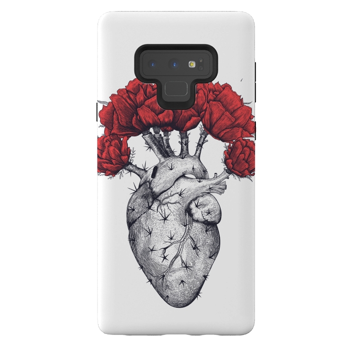 Galaxy Note 9 StrongFit Cactus heart by kodamorkovkart