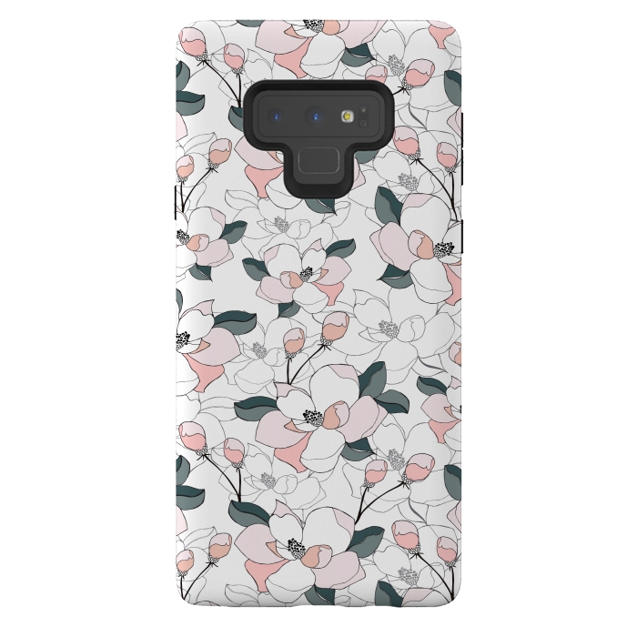 Galaxy Note 9 StrongFit Magnolias by Dunia Nalu