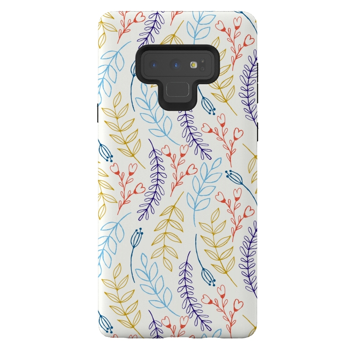 Galaxy Note 9 StrongFit Natural Leaves by Creativeaxle