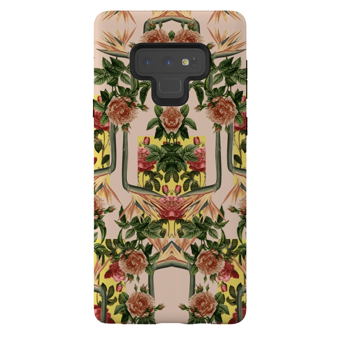 Galaxy Note 9 StrongFit Retro Jungle Rose by Zala Farah