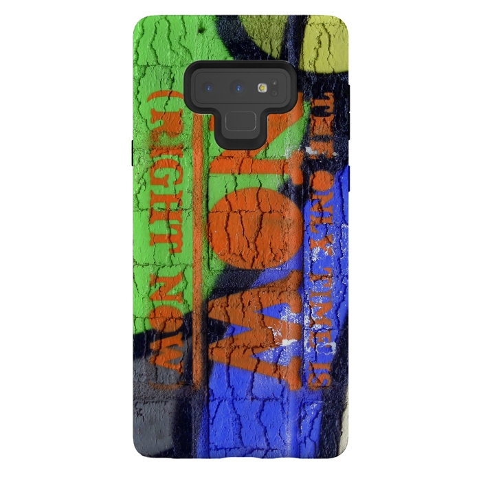 Galaxy Note 9 StrongFit The Only Time Is Now Graffiti by Andrea Haase