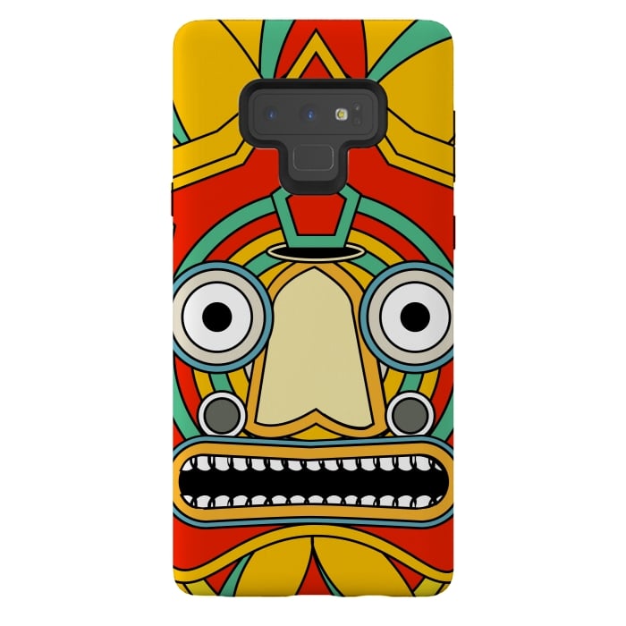 Galaxy Note 9 StrongFit indian tribal mask by TMSarts