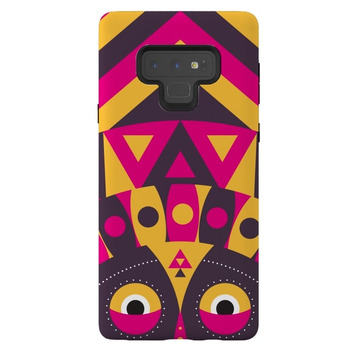 Galaxy Note 9 StrongFit aboriginal tribal mask by TMSarts