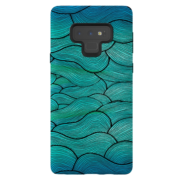 Galaxy Note 9 StrongFit sea waves by Pom Graphic Design