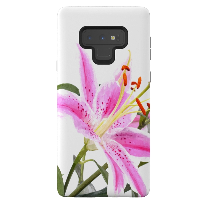 Galaxy Note 9 StrongFit Pink Lily by Alemi