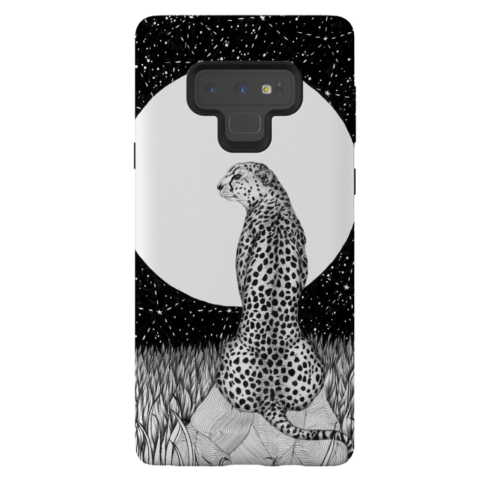 Galaxy Note 9 StrongFit Cheetah Moon by ECMazur 