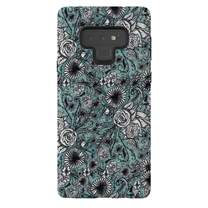 Galaxy Note 9 StrongFit Flowers by Camila