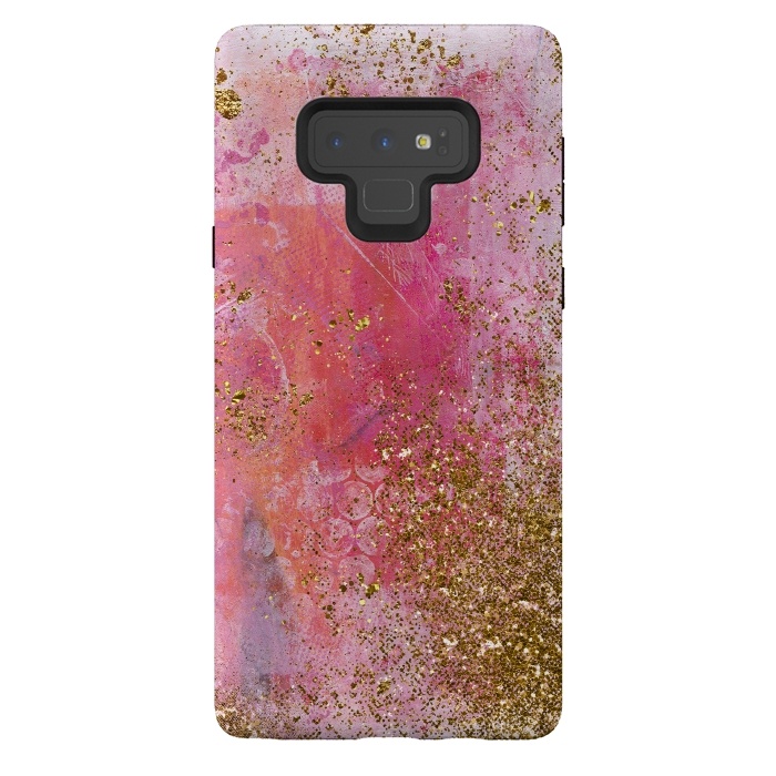 Galaxy Note 9 StrongFit Pink and Gold Mermaid Glitter Seafoam by  Utart