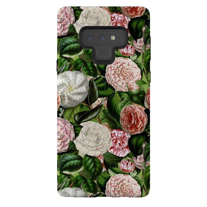 Galaxy Note 9 StrongFit Victorian Vintage Camellia Pattern by  Utart