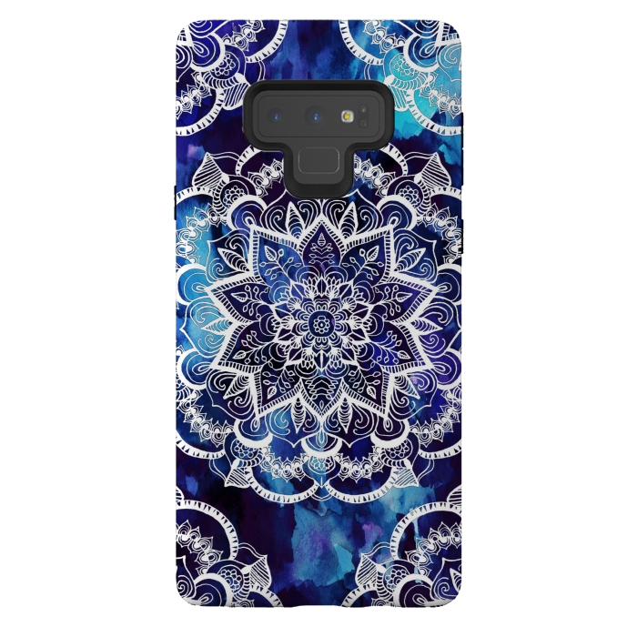 Galaxy Note 9 StrongFit Queen Starring of Mandalas Navy by ''CVogiatzi.