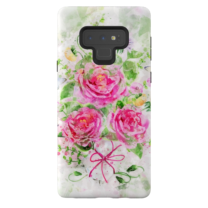 Galaxy Note 9 StrongFit Camellias Bouquet by Creativeaxle